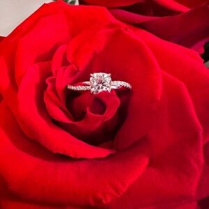 Moissanite engagement ring